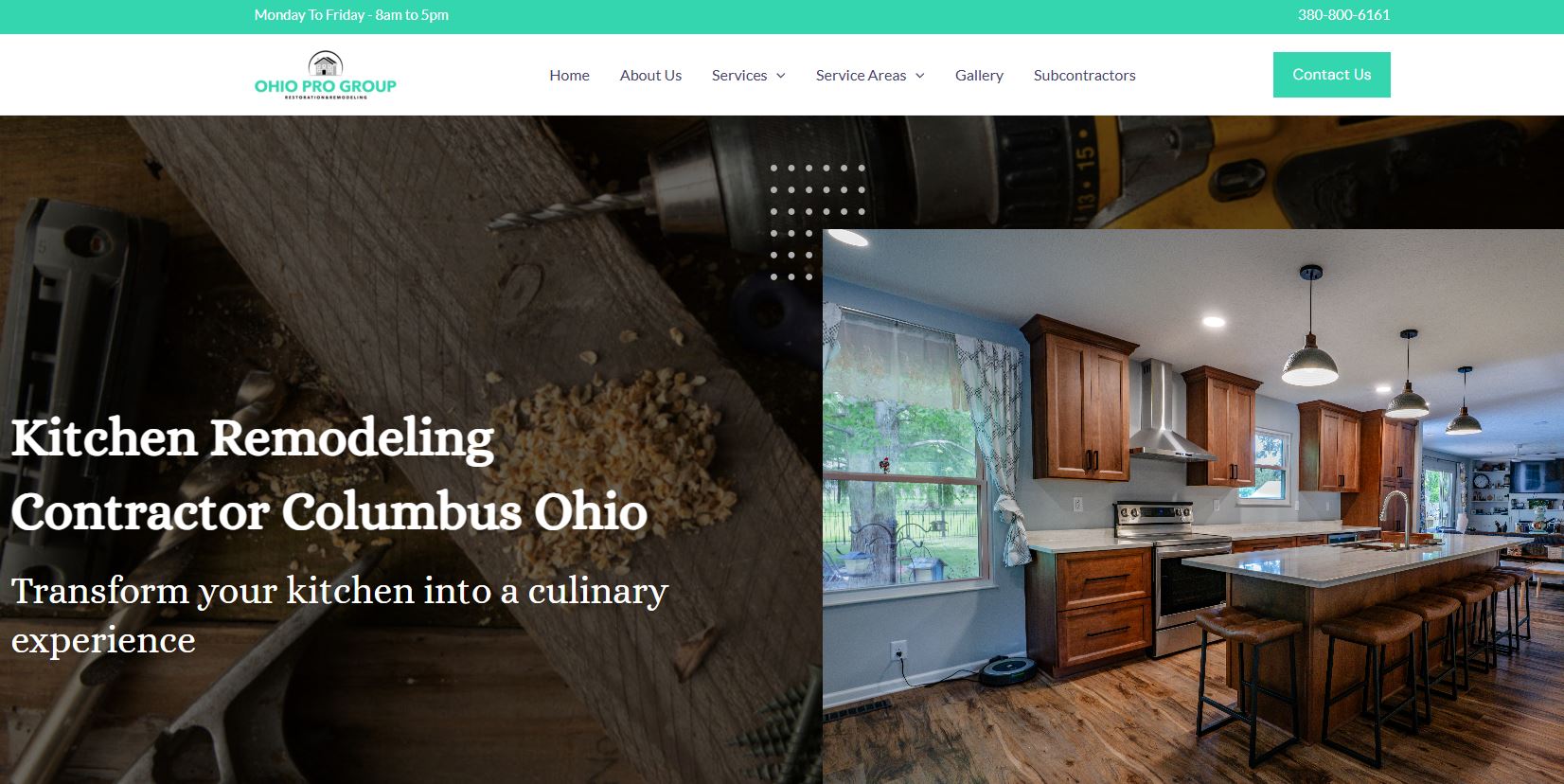 PPC Case Study | Remodeling Contractor 3 New updated kitchen remodeling page design